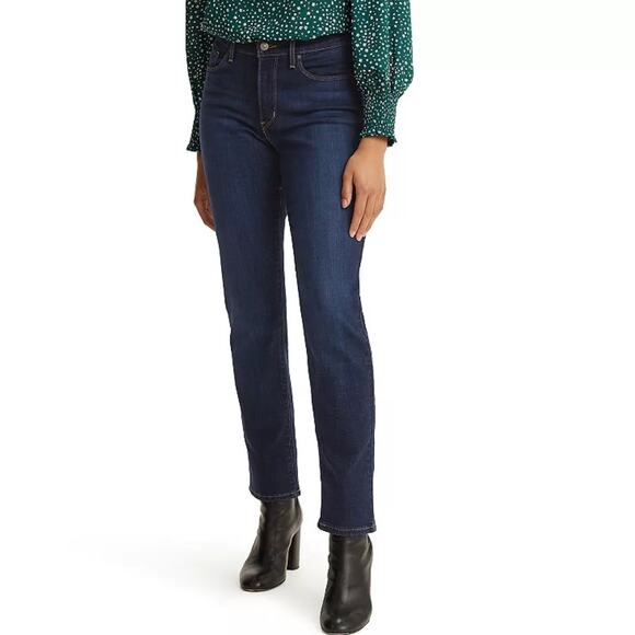 Levi's 501 Classic Straight Leg Women's Jeans Dark Wash High Rise Straight 30" - Picture 1 of 5